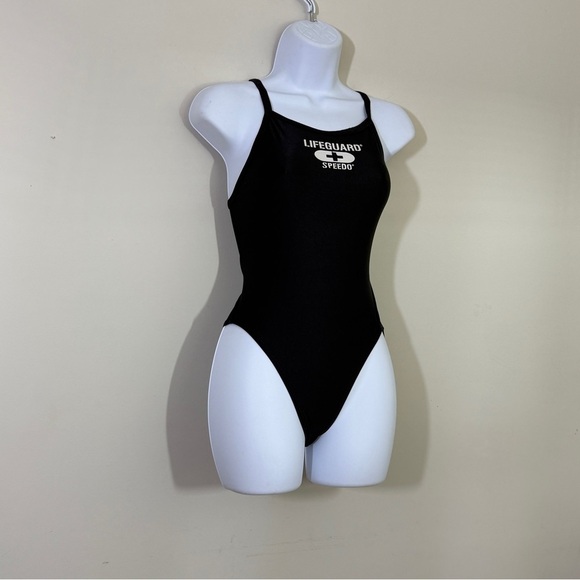 Speedo Black Racerback One-Piece Swimsuit - Picture 5 of 11